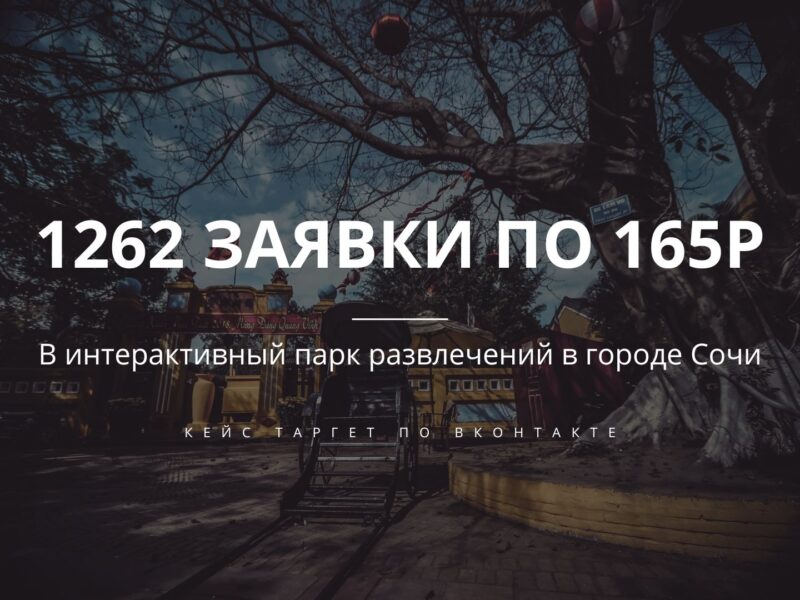Кейс по таргетированной рекламе ВКонтакте: Интерактивный развлекательный парк